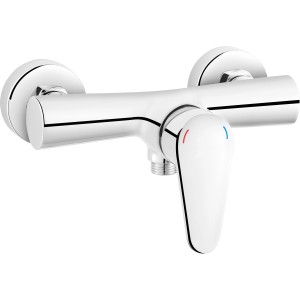 baliv Duscharmatur DU-5060 Chrom, Einhebelmischer für Dusche mit S-Anschlüssen und Befestigungsmaterial.