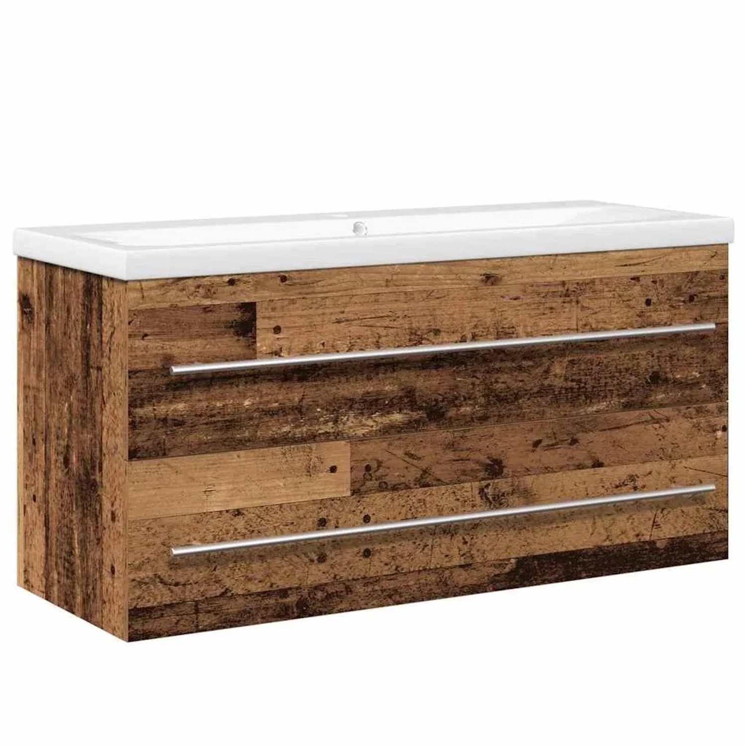 vidaXL Waschbeckenschrank 2-Tlg Altholz 100 x 38,5 x 48 cm 3333133 günstig online kaufen
