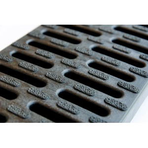 ACO Drain Composit Rost Schwarz, 0,5m. Entwässerungsrinne mit Drainlock Arretierung und Noppenstruktur.
