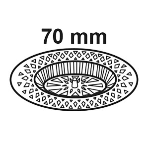 Kirchhoff Haarsieb, 70mm, Chrom für Univentil Ablauf. Schützt vor Verstopfungen.