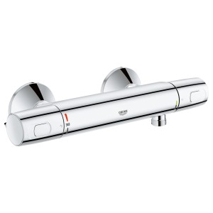 Grohe QuickFix Thermostat-Duschbatterie Precision Trend Chrom, Aufputz-Thermostat mit SafeStop Funktion.