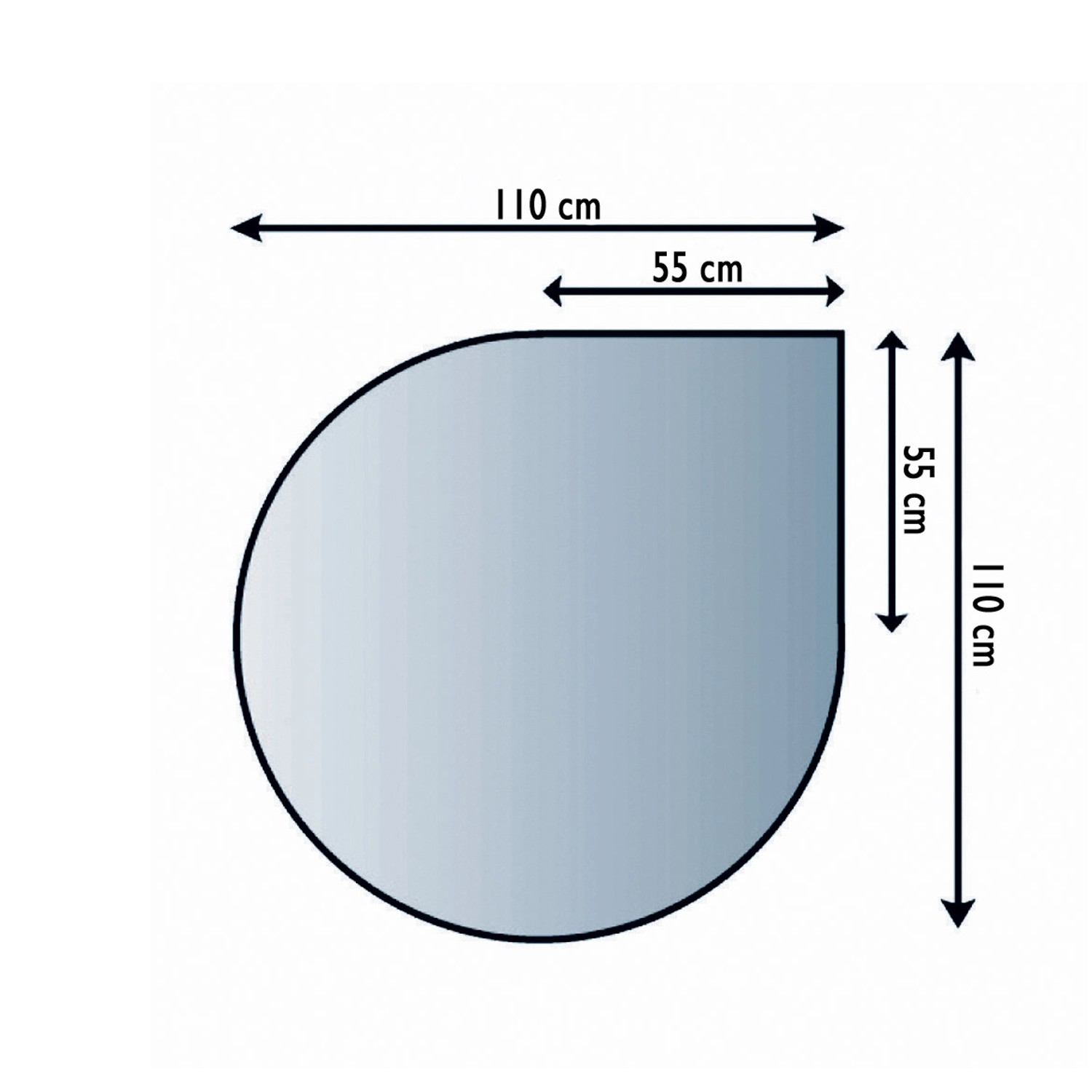 Lienbacher Funkenschutzplatte Glasbodenplatte Tropfenform 6mm Stärke günstig online kaufen