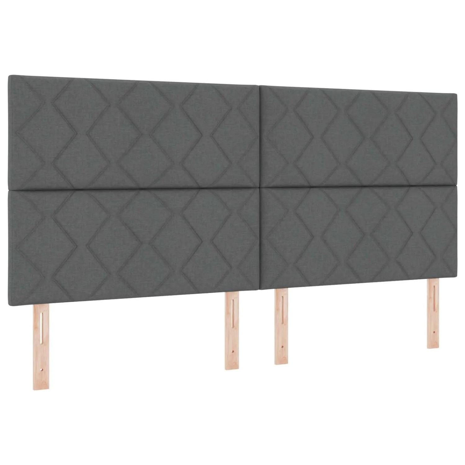 vidaXL Kopfteil Grau 200 cm Stoff 3338554