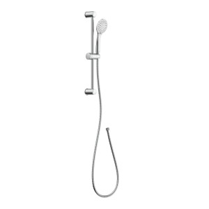 Stangenbrause-Set Napoli mit 3 Strahlarten, Duschstange, Handbrause und Brauseschlauch aus Edelstahl.