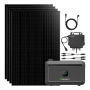 Growatt Noah 2000 Balkonkraftwerk 1800W mit Solarmodulen, Wechselrichter und Speichersystem.