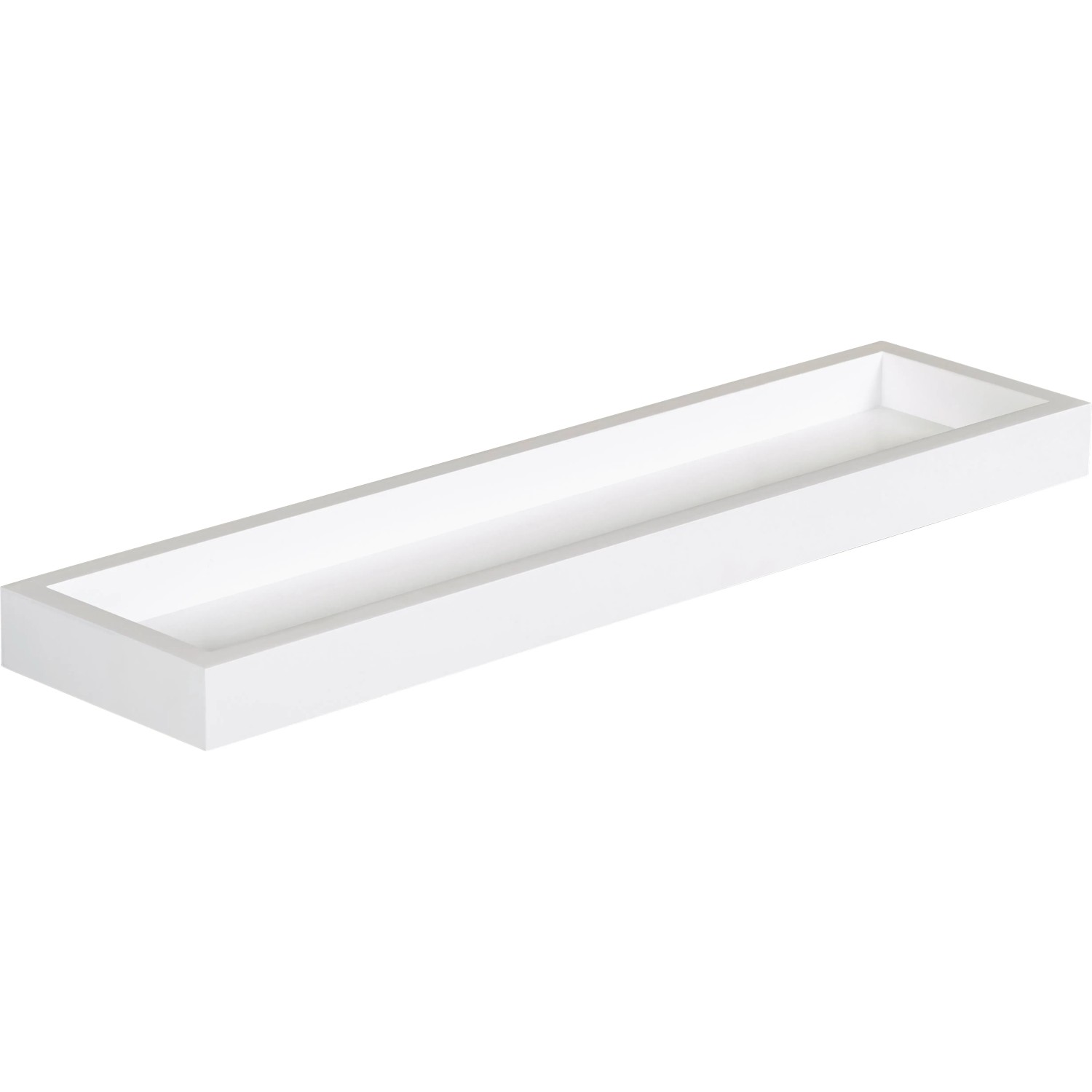 Weißes OBI Wandboard Loire, 60x15x4 cm, für Regalböden und Möbelbau.