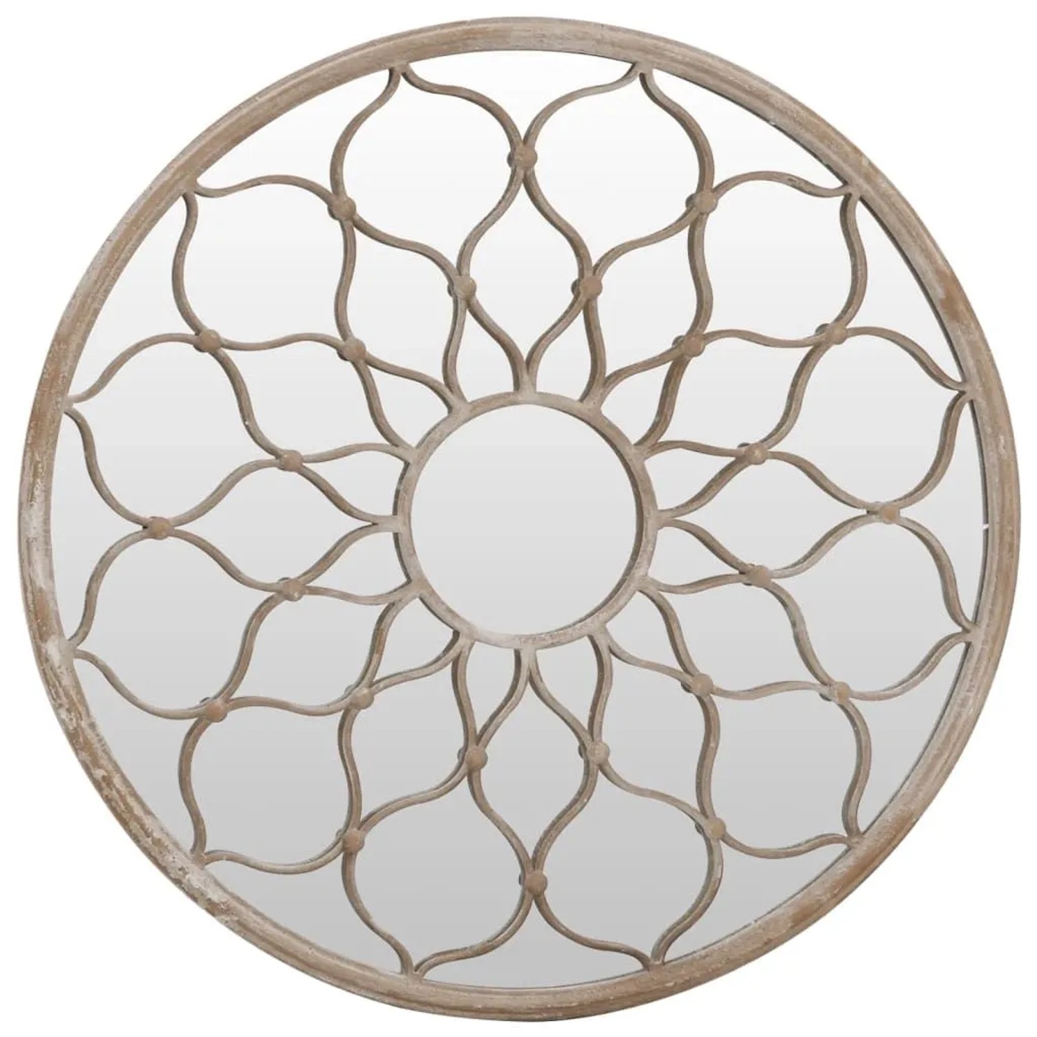 vidaXL Gartenspiegel Sand 40x3 cm Eisen Rund 318365
