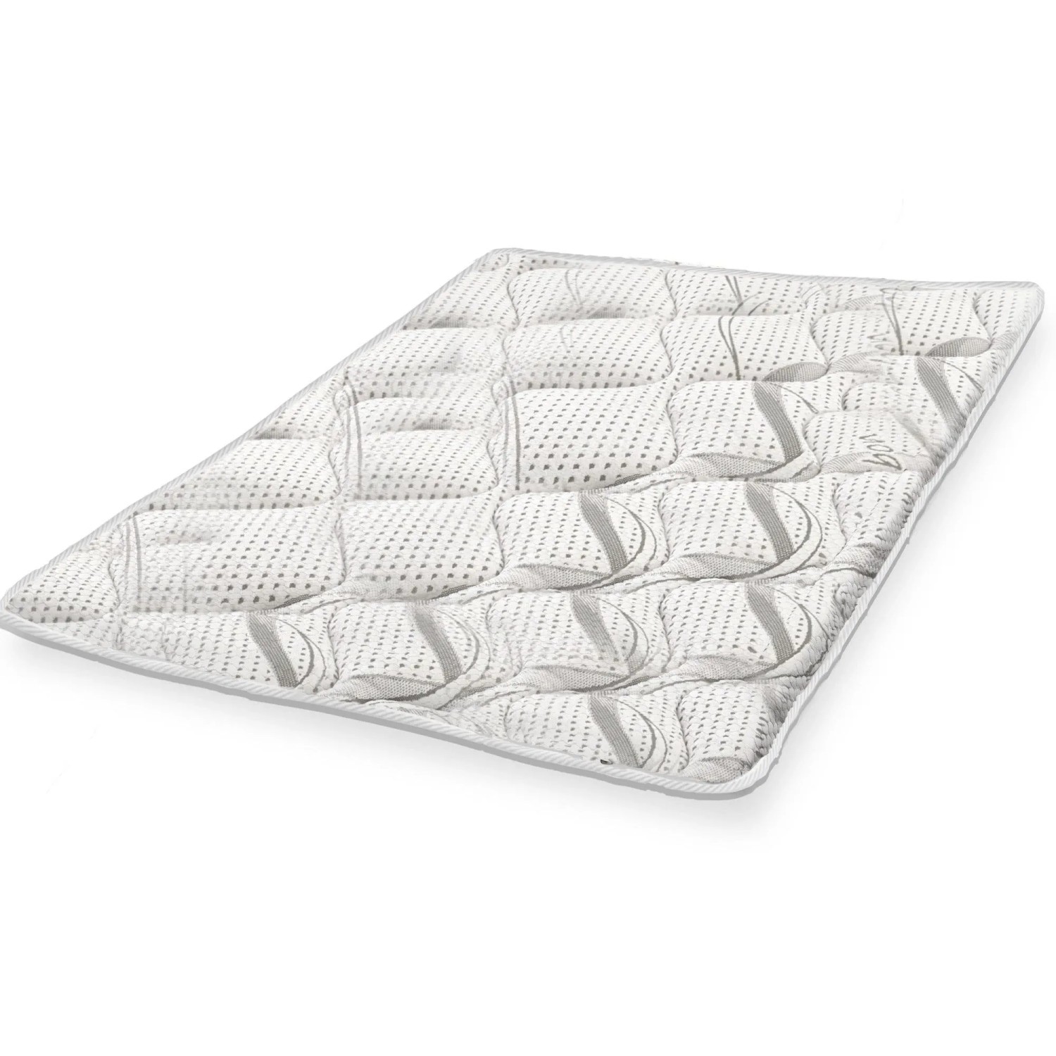 The White Stone Topper 120x200 cm Atmungsaktiv Höhe 5 cm  Ergonomischer Matratzen-Topper  Weiche Wattefüllung  Allergikergeeigneter Milbenresisten