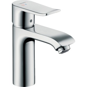 Hansgrohe Metris Waschtischarmatur 110 mit Zugstange, CoolStart Funktion, Chrom.
