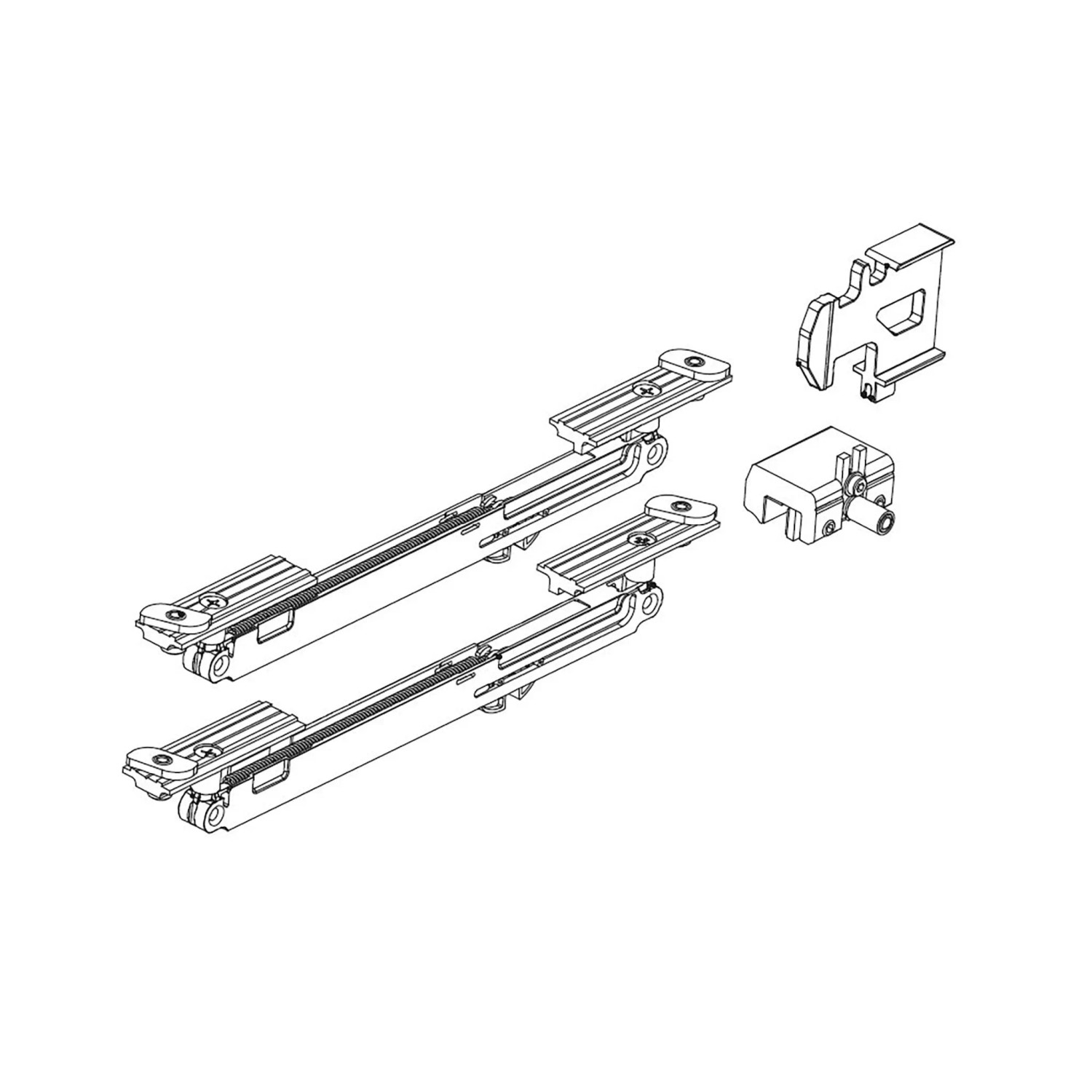 Dorma MUTO M 60 2.0 DORMOTION Glasschiebetür SoftClose Einzugsdämpfer Set