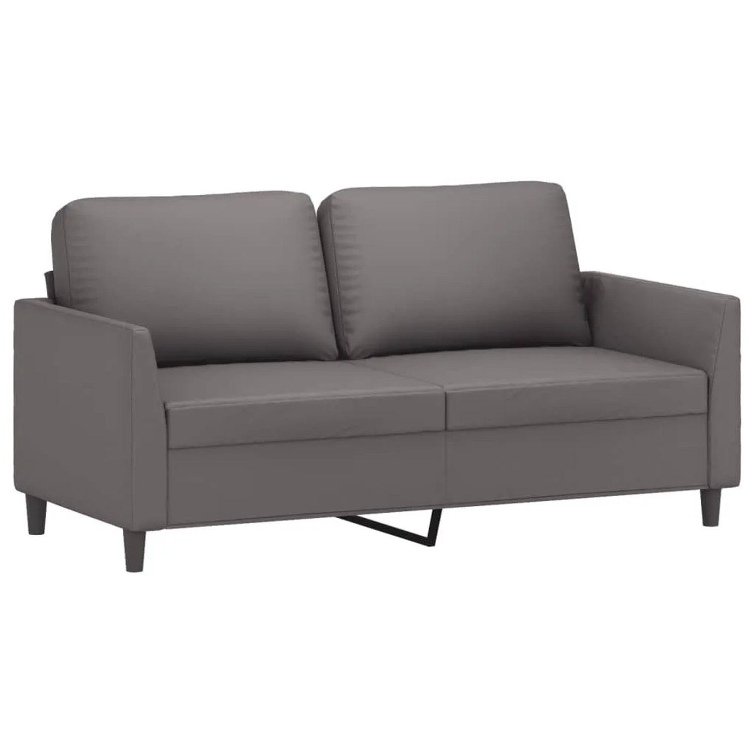 vidaXL 2-Sitzer-Sofa Grau 140 cm Kunstleder 359335 günstig online kaufen