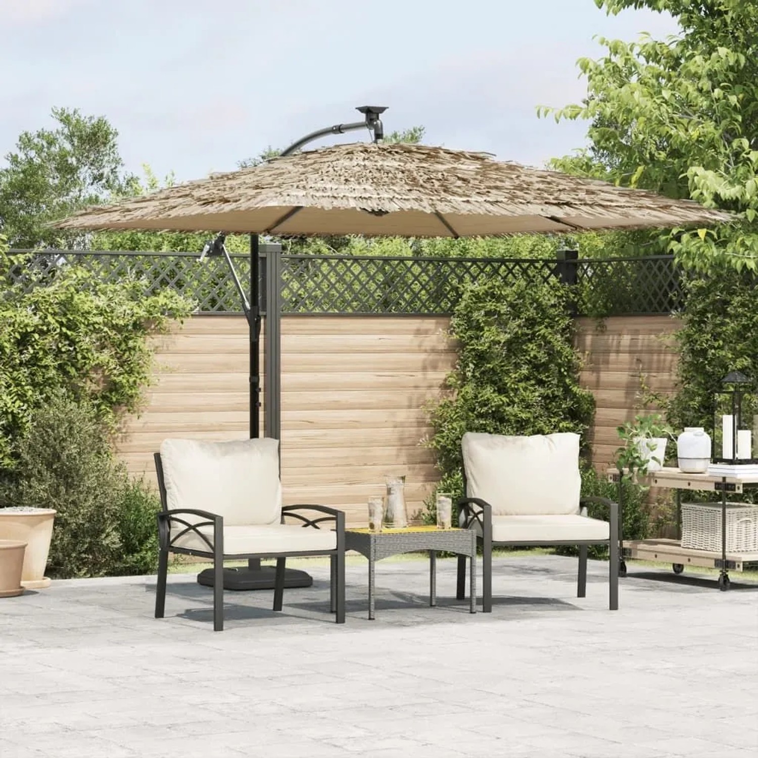 vidaXL Sonnenschirm mit Stahlmast Braun 269x269x235 cm 4005078_2