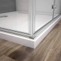 AICA Falttür Dusche 85x70cm, Eckeinstieg mit 6mm NANO Glas und Chromrahmen.