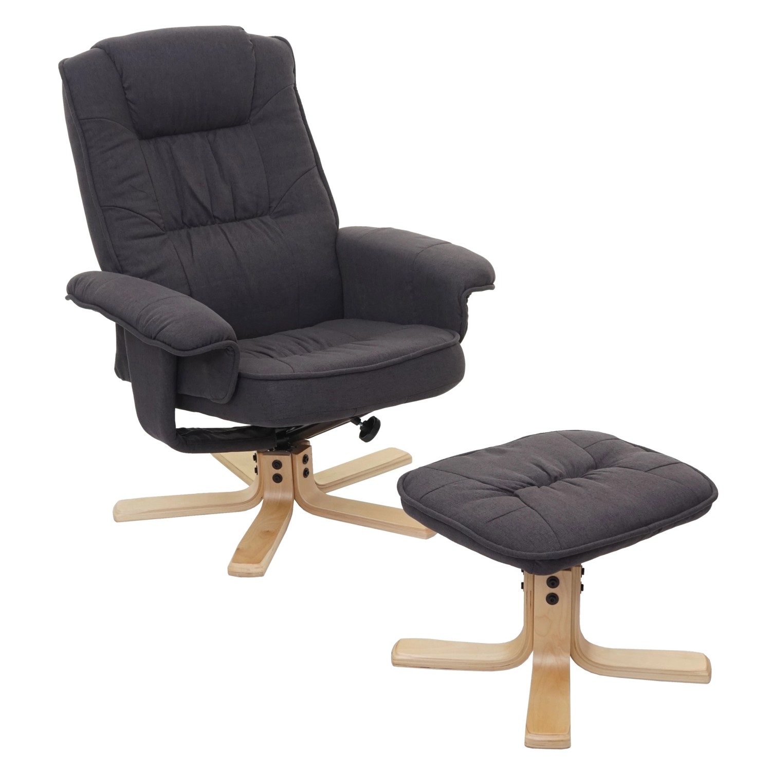 MCW Relaxsessel H56 mit Hocker Dunkelgrau günstig online kaufen