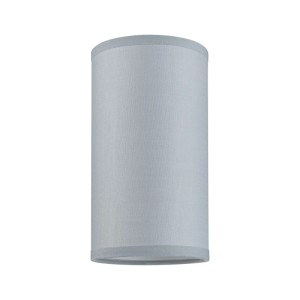 Grauer zylindrischer Stoffschirm Valerio für URail LED-Schienensysteme. Modernes Design, Ø 10 cm, ideal für Pendelleuchten.