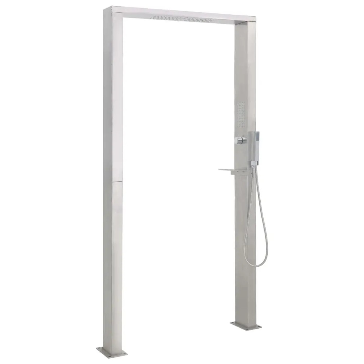 vidaXL Gartendusche Edelstahl Doppeldüsen 48201_3