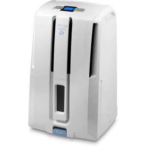 DeLonghi Luftentfeuchter DD230P mit Pumpsystem, weiß, für Räume bis 150m³.