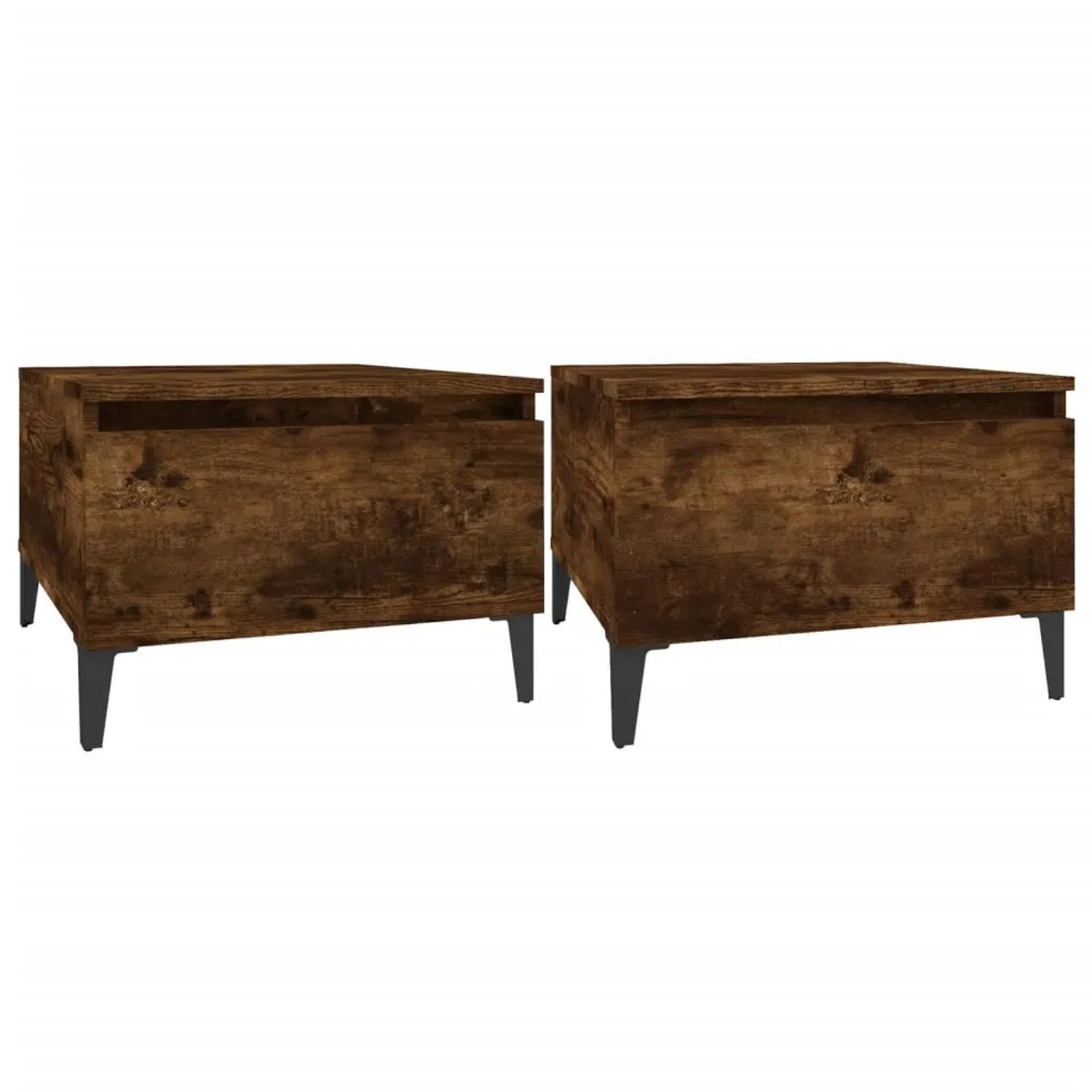 vidaXL Beistelltische 2 Stk Räuchereiche 50x46x35 cm Holzwerkstoff 819527