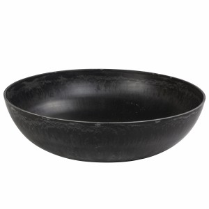 Schwarze, marmorierte Pflanzschale (37cm) für Draußen von matches21 HOME&HOBBY.