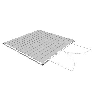 Elephant DIY Fußbodenset für Gartenhaus S aus WPC-Dielen und Unterkonstruktion.