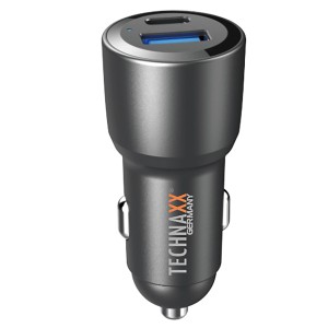 Technaxx KFZ-Ladegerät Dual TX-306, 60W, mit zwei USB-Anschlüssen.