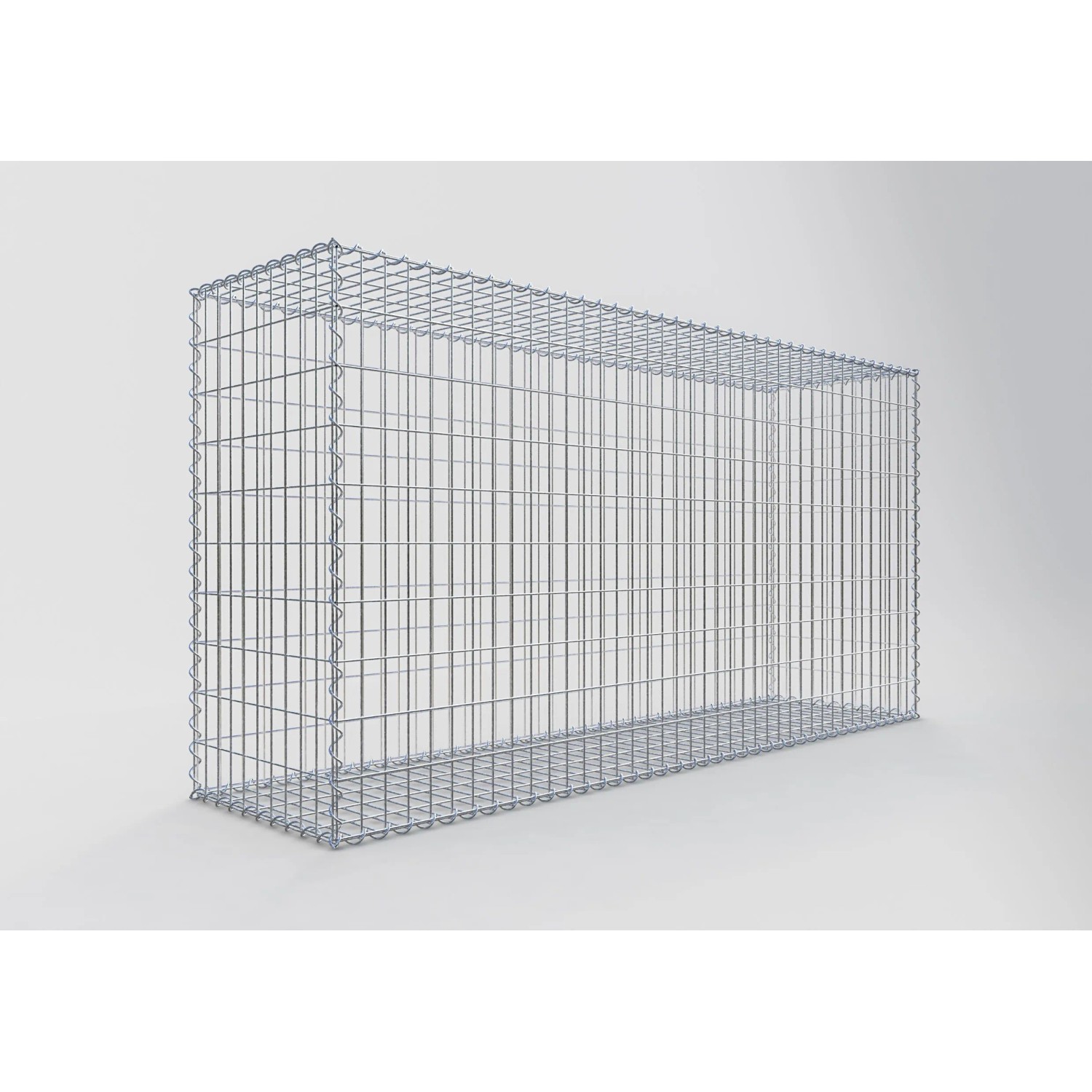 Gabiona Gabionenkorb, 100x200x50 cm, Maschenweite 5x10 cm, Drahtkorb für Einfassungen und Mauersysteme.