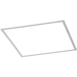 Flache, eckige Trio Smart LED Deckenleuchte Griffin in Nickel matt, für smarte Lichtsteuerung.
