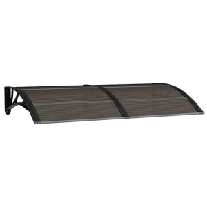 Schwarzes vidaXL Türvordach 150x75 cm aus Polycarbonat für den Eingangsbereich.