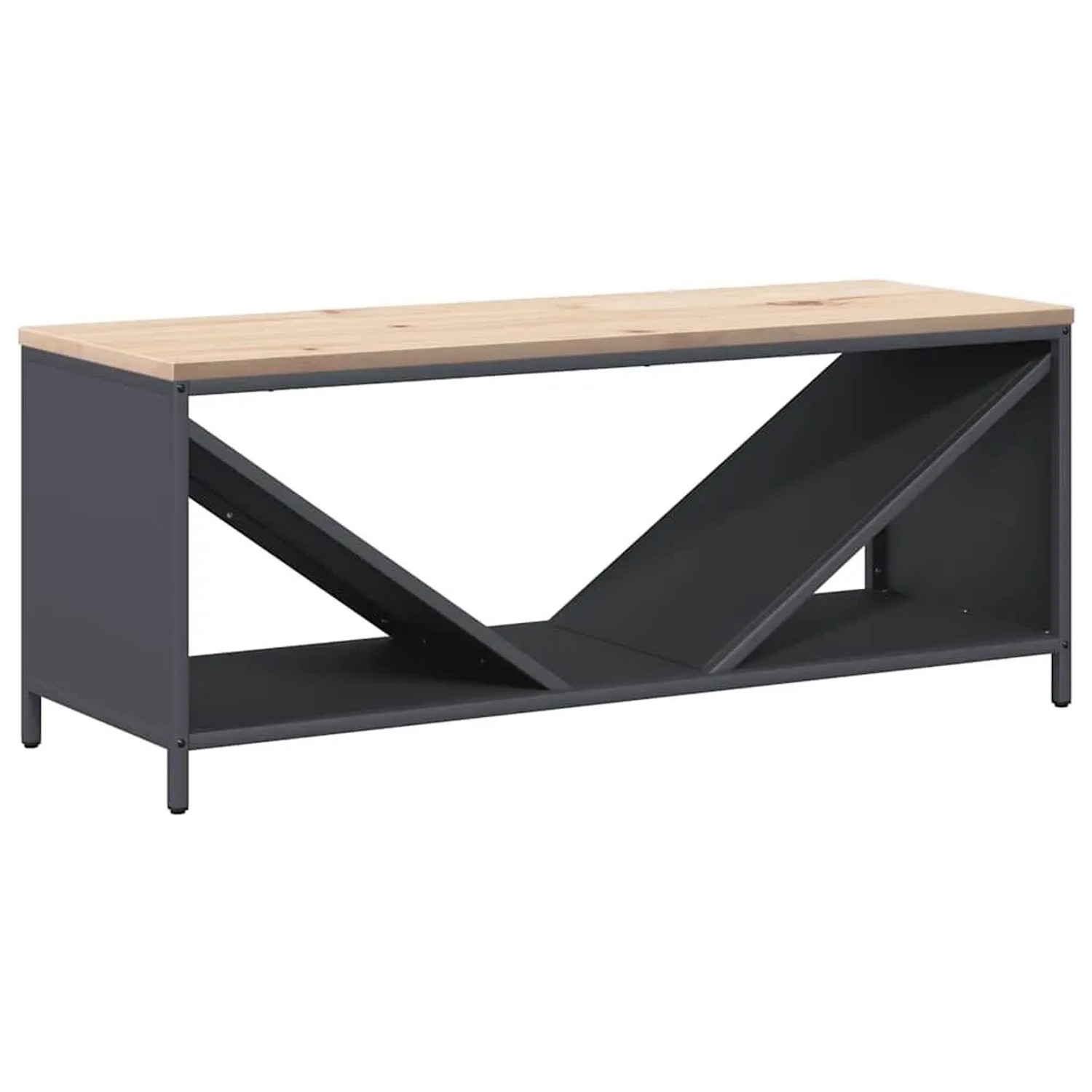 vidaXL Brennholzregal mit Holzplatte Anthrazit 100,5x35,5x40 cm 864257