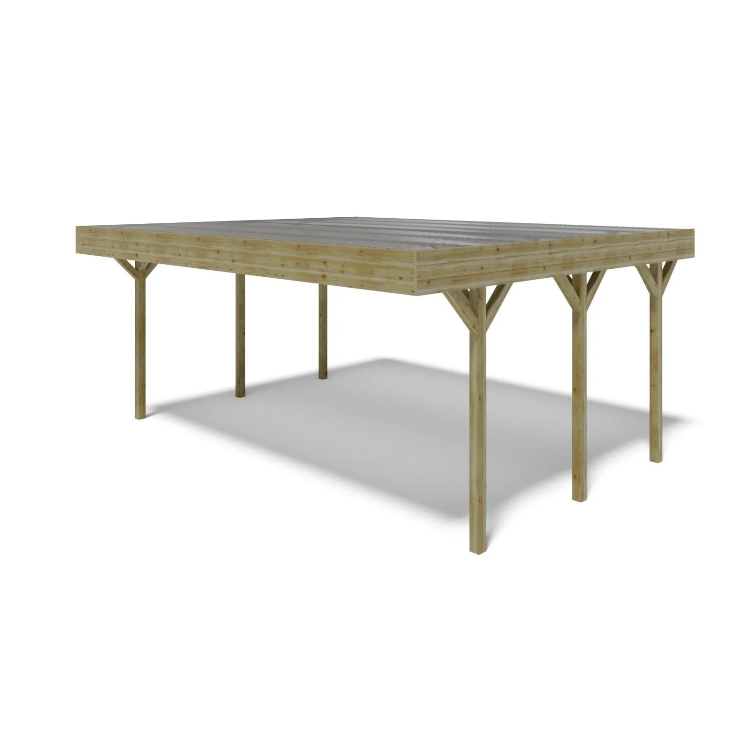 ALTANKA Carport Garagendach 6.06x5.03 m   30 m2   PVC Abdeckung