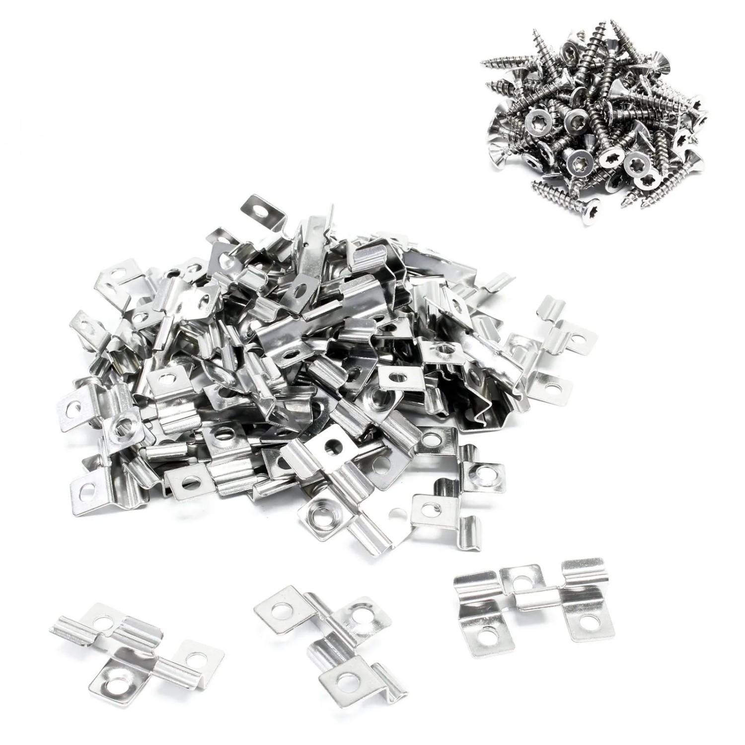 Xpotool 50X Edelstahl Clips 8Mm 60X Sechsrund Schrauben 35X20Mm T15 Terrasse