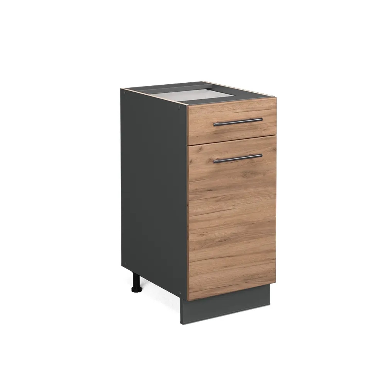Vicco Küchenunterschrank Fame-Line Goldkraft Eiche/Anthrazit 40 cm ohne Arbeitsplatte