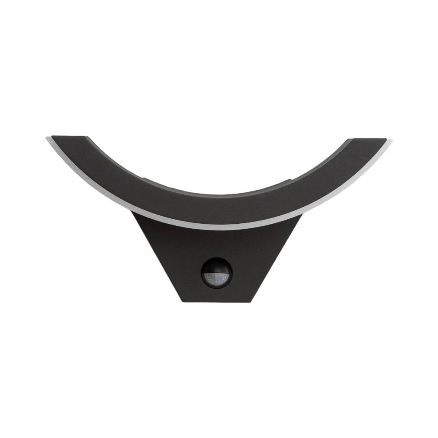 Lucande LED Wandleuchte Außen Half 9619027 mit Bewegungsmelder Spritzwassergeschützt Modern in Schwarz aus Aluminium 1-f...