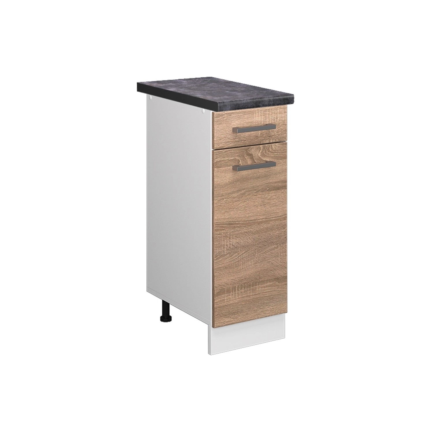 Thumbnail - Vicco Küchenunterschrank R-Line Schubladenschrank für die Küche Sonoma/Weiß 30 cm AP Anthrazit