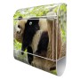 Banjado Design Briefkasten Weiß Pulverbeschichtet 39x47x14cm 2 Schlüssel Mit Zeitungsfach Motiv Panda
