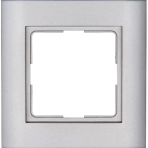 Kopp Abdeckrahmen Athenis 1-fach in Stahl für Schalter und Steckdosen.
