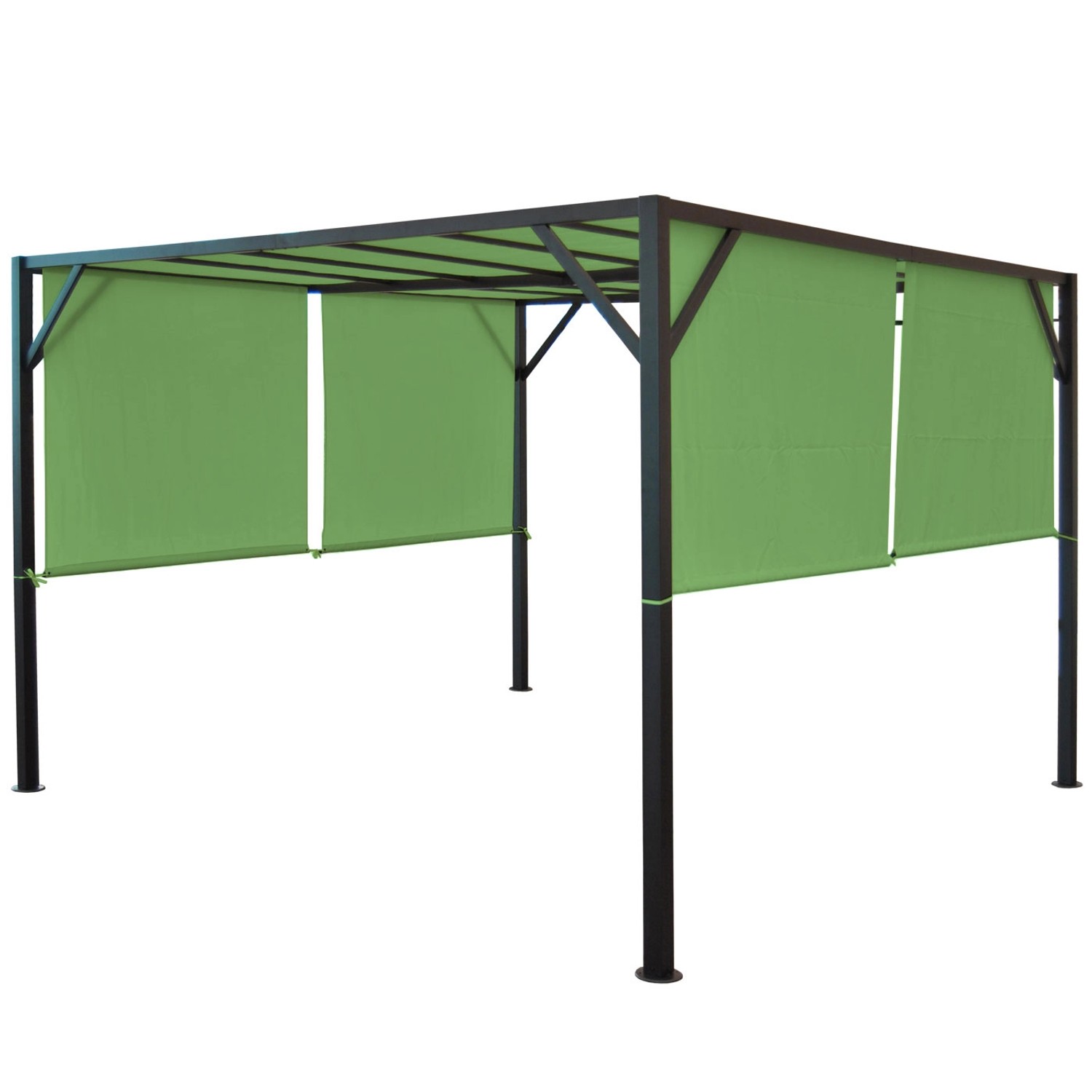 Grüner MCW Ersatzbezug für Beja Pergola 3x3m. Dachbezug für Terrassenüberdachung.