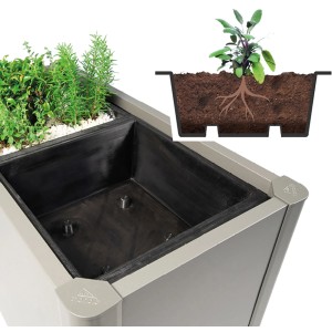 Biohort Pflanzeinsatz (4 Stk.) für Belvedere Hochbeet, Kunststoffeinsatz für Bepflanzung.