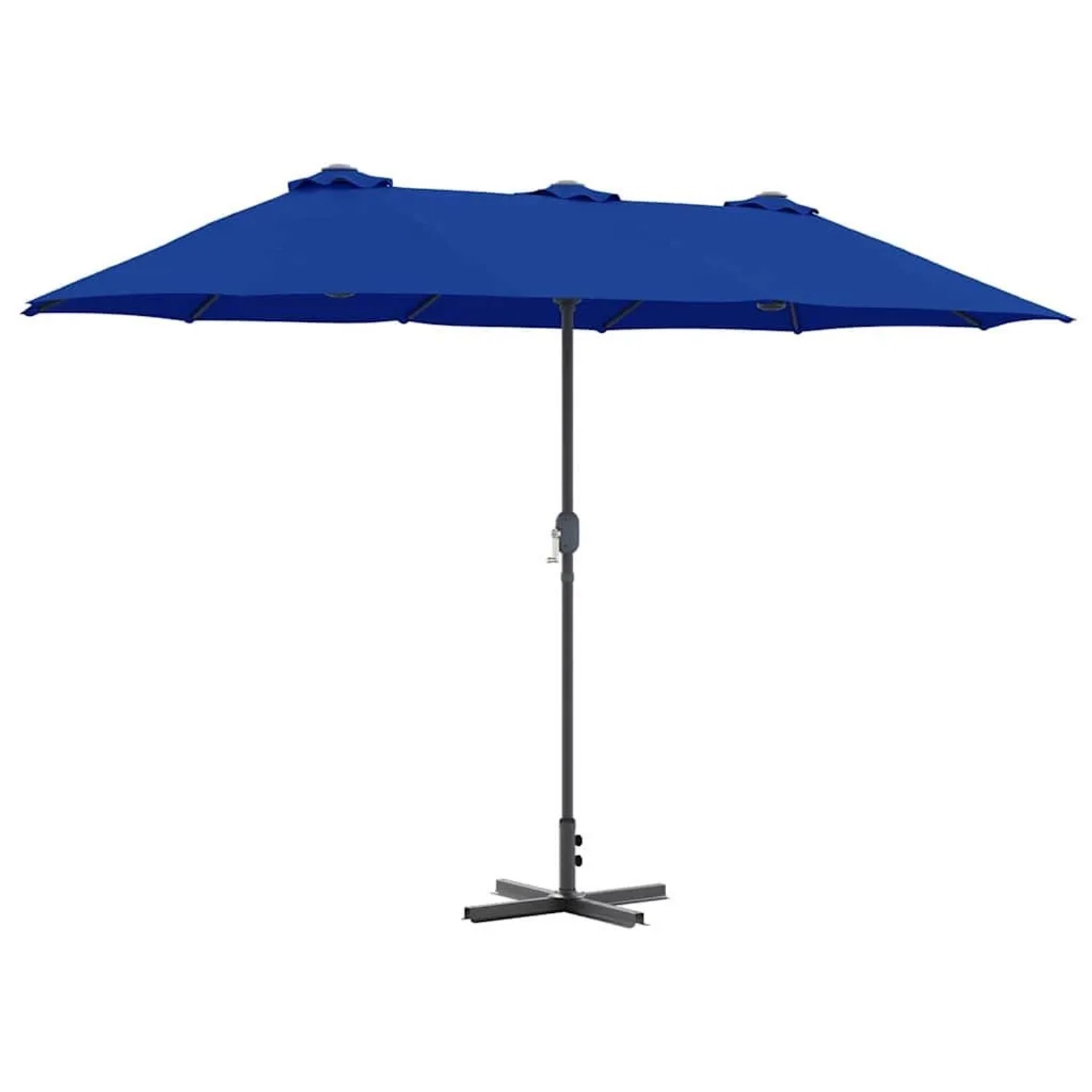 vidaXL Gartenparasol Blau 370 x 197 x 239 cm Pulverbeschichteter Stahl 4200 günstig online kaufen