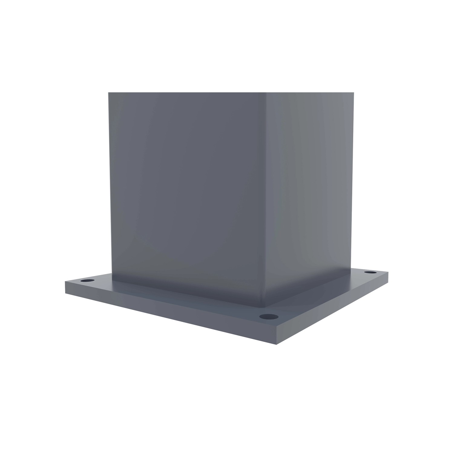Grauer Aluminium Pfosten (H 190cm) für Casanoov Gartentür Veleta (1M).