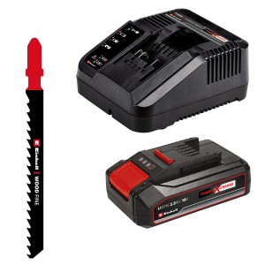 Einhell Akku-Stichsäge TC-JS 18/70 Zubehör: Akku, Ladegerät und Sägeblatt