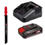 Einhell Akku-Stichsäge TC-JS 18/70 Zubehör: Akku, Ladegerät und Sägeblatt
