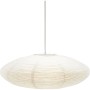 PR Home Yuni Pendelleuchte mit elliptischem Schirm aus Reispapier und Stahldraht.