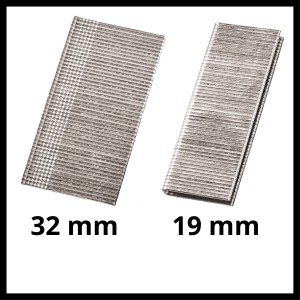 Nägel und Klammern (32 mm & 19 mm) für Einhell Akku-Nagler/Tacker TE-CN 18 Li Solo.