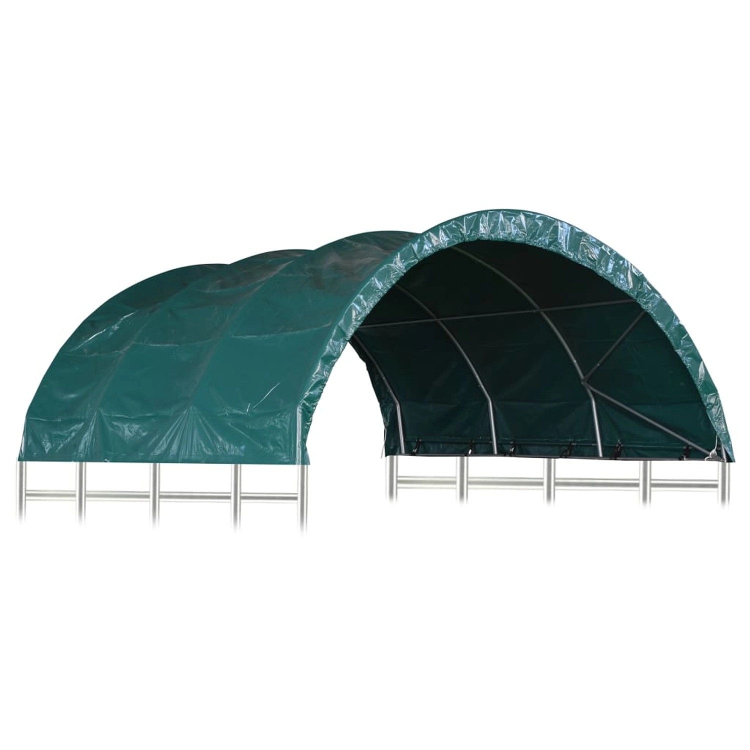 vidaXL Weißezelt PVC 3,7x3,7 m Grün