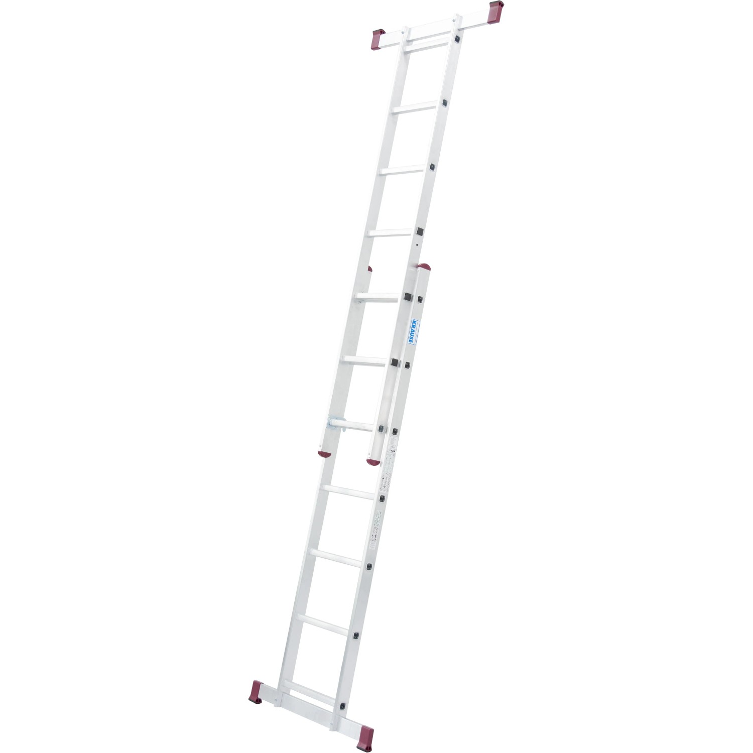 Krause Corda Leiter-Gerüst mit 2x7 Sprossen, verwendbar als Arbeitsbühne, Bock- oder Anlegeleiter.
