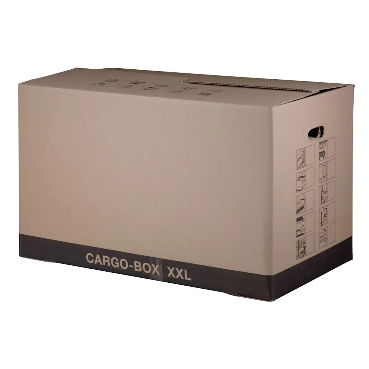 PROREGAL Mega Deal 150x Cargobox XXL LxBxH 750x420x440mm mit Steckboden & Grifflöchern Braun Faltkarton Umzugskarton