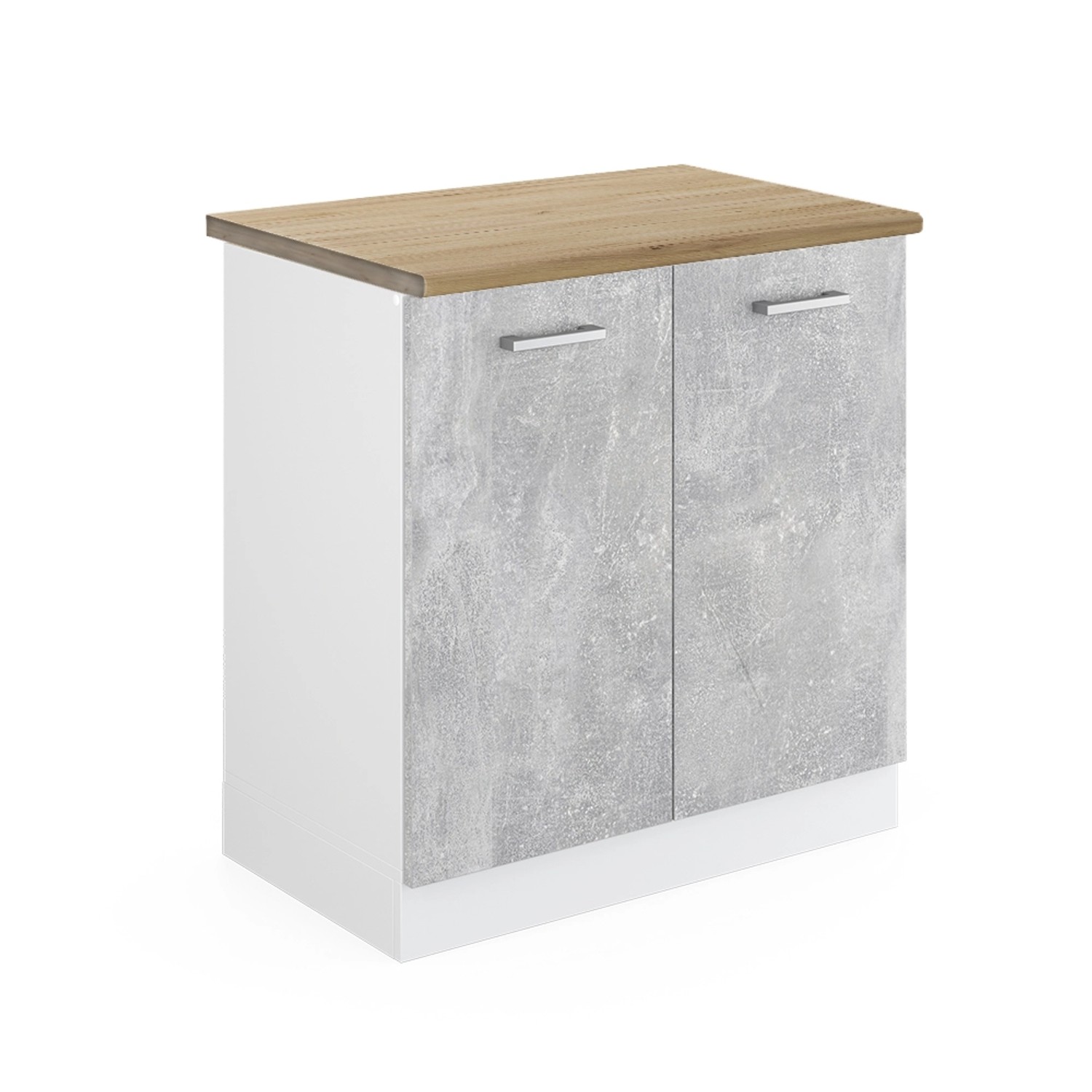 Vicco Spülenunterschrank R-Line Küchenunterschrank für die Spüle Beton/Weiß günstig online kaufen