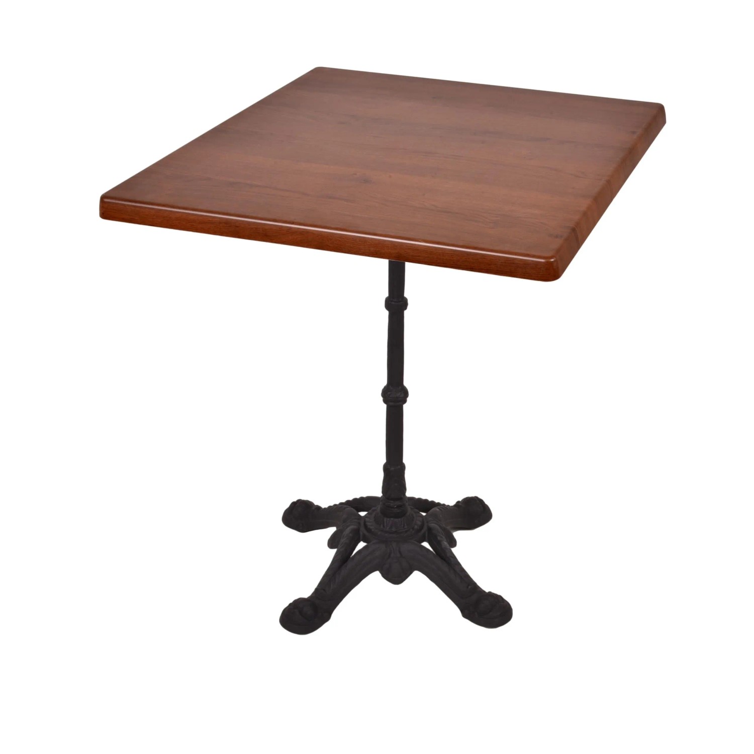 DELUKE Bistrotisch KOLLIN 70x70cm Quadratisch Dunkelbraun Holz Cafétisch Bartisch Gartentisch Outdoor-Esstisch