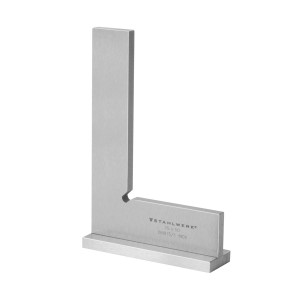STAHLWERK Anschlagwinkel 90° aus Edelstahl, 75x50mm, DIN 875/1 für präzise Winkelprüfung.